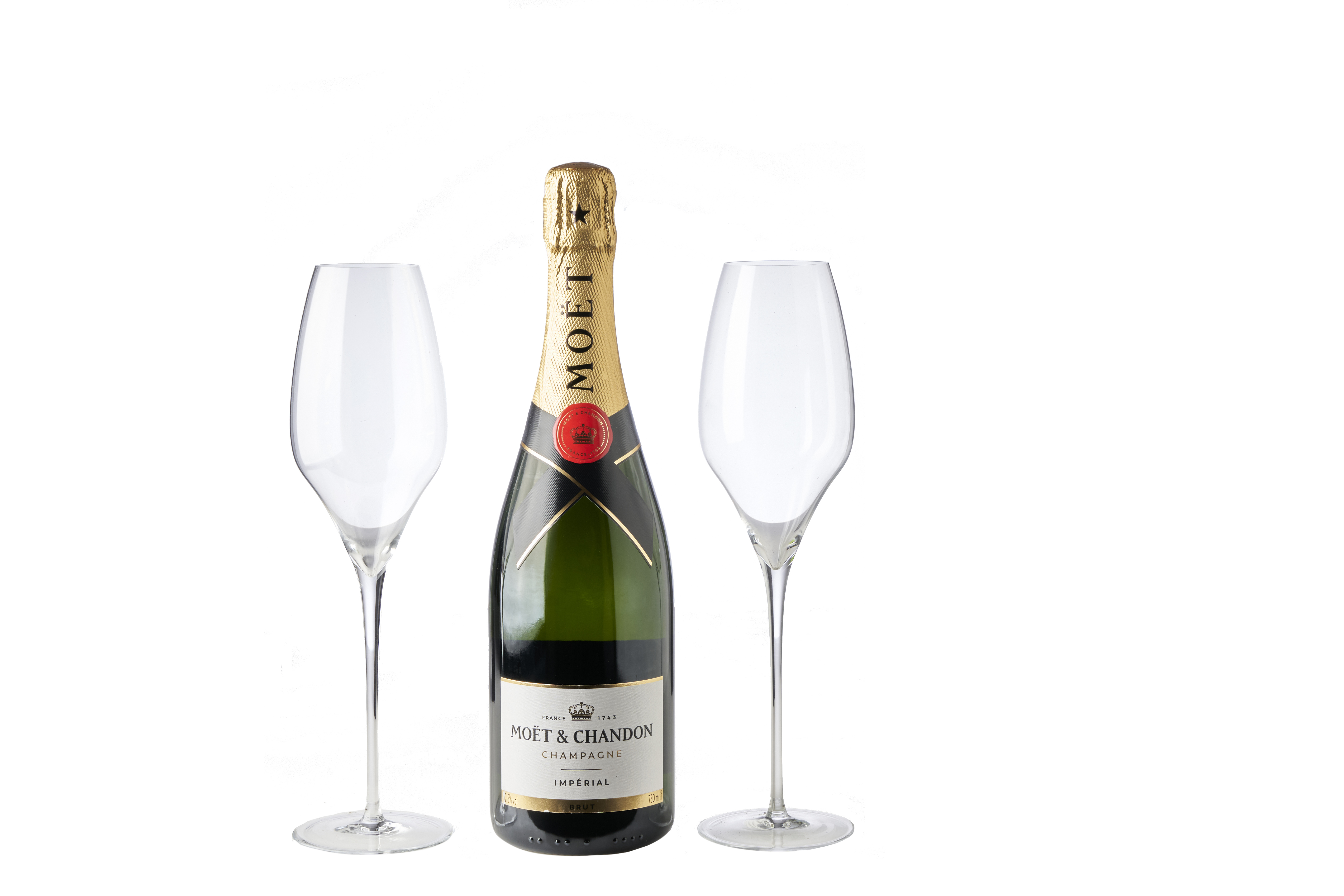 Moét Champagne Set with 2 Schott Zwiesel glasses